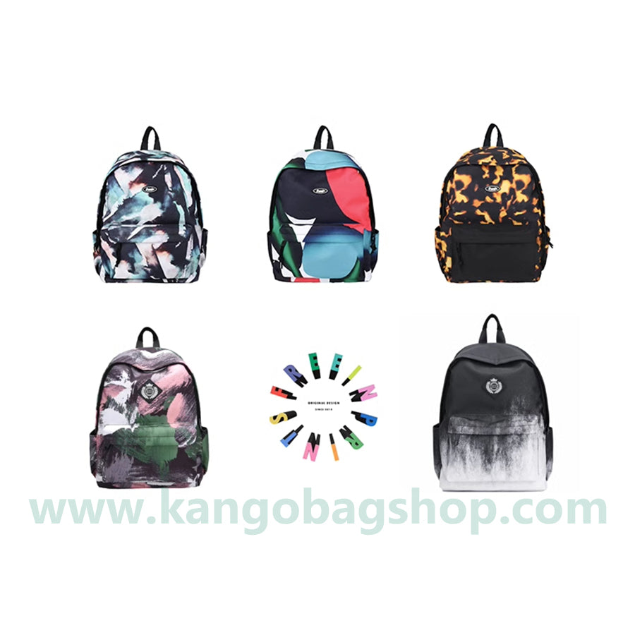 Printed backpack a small number of high school students schoolbag female high-capacity campus computer backpack new