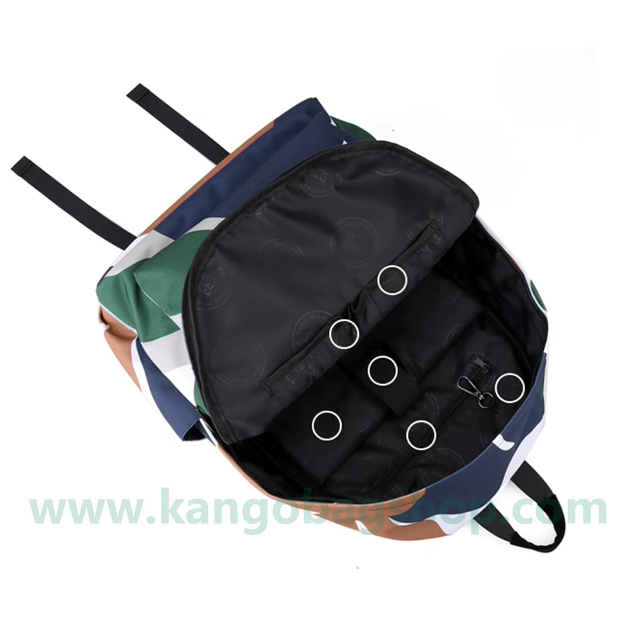 Original collage color printing backpack large-capacity leisure schoolbag for boys and girls large-capacity backpack