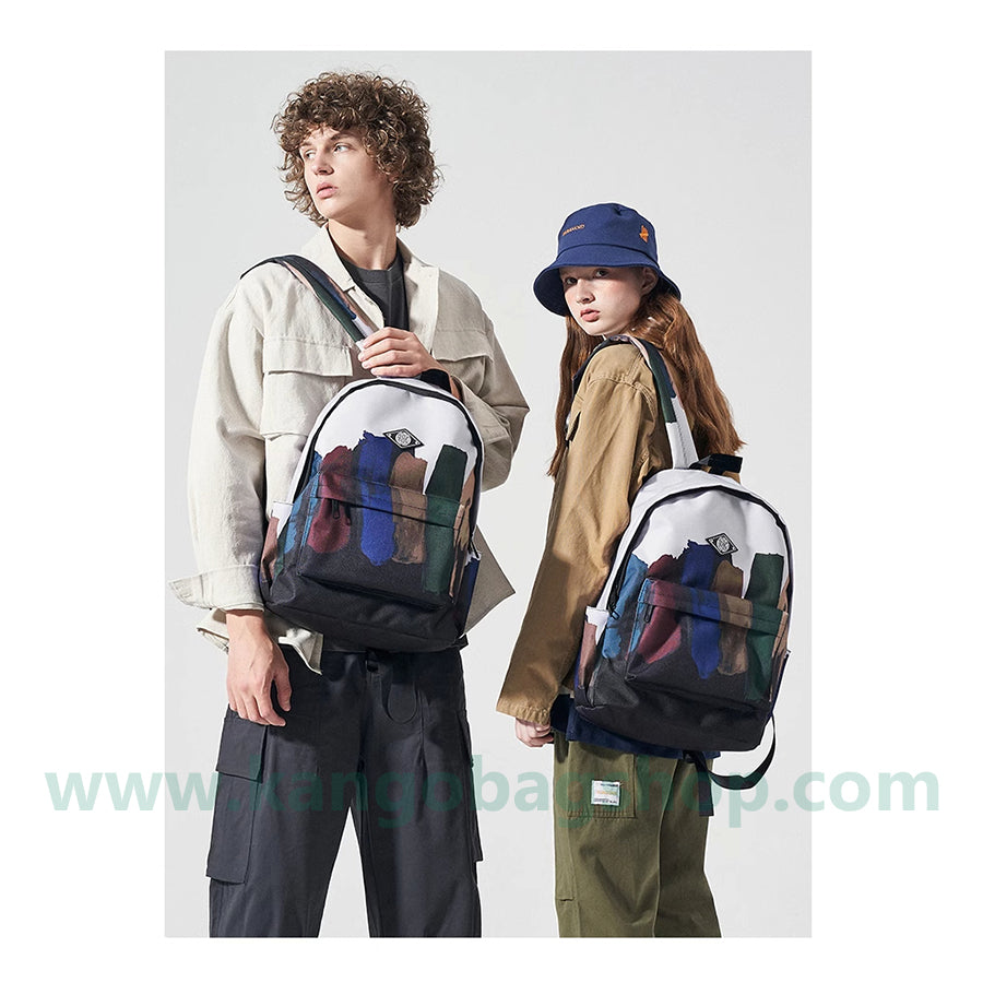 Printed backpack a small number of high school students schoolbag female high-capacity campus computer backpack new