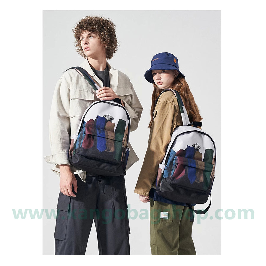 Printed backpack a small number of high school students schoolbag female high-capacity campus computer backpack new