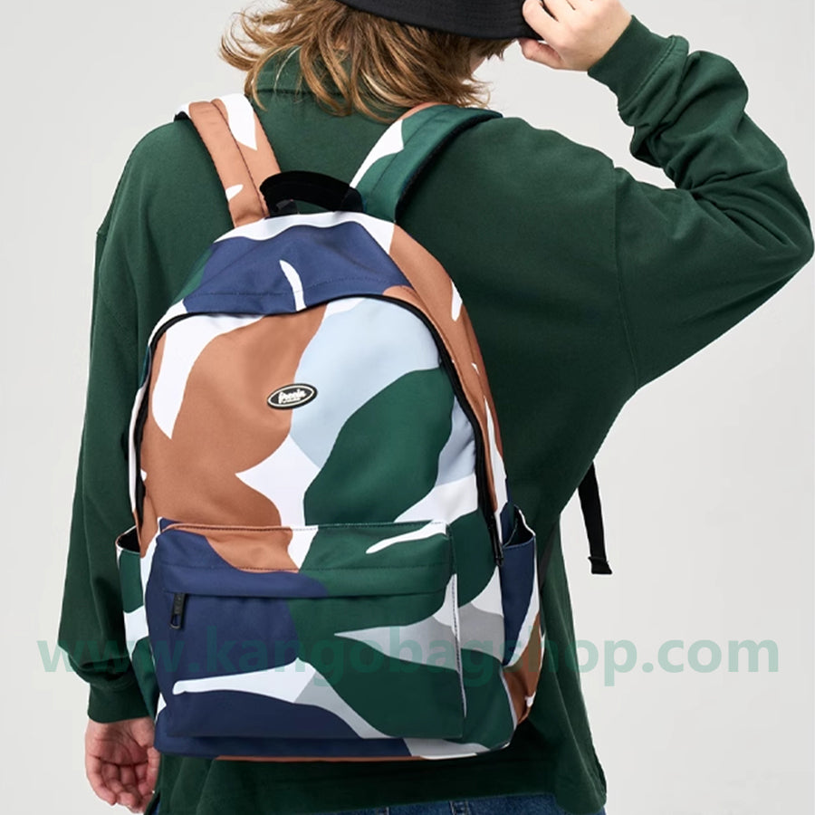 Original collage color printing backpack large-capacity leisure schoolbag for boys and girls large-capacity backpack