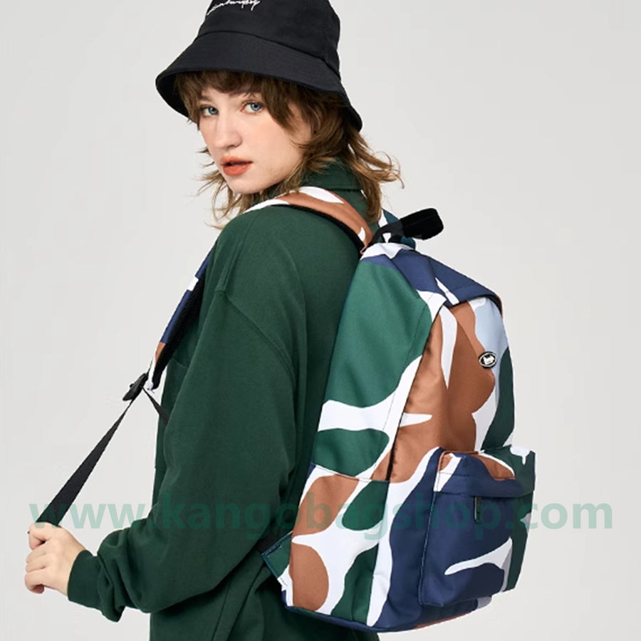 Original collage color printing backpack large-capacity leisure schoolbag for boys and girls large-capacity backpack