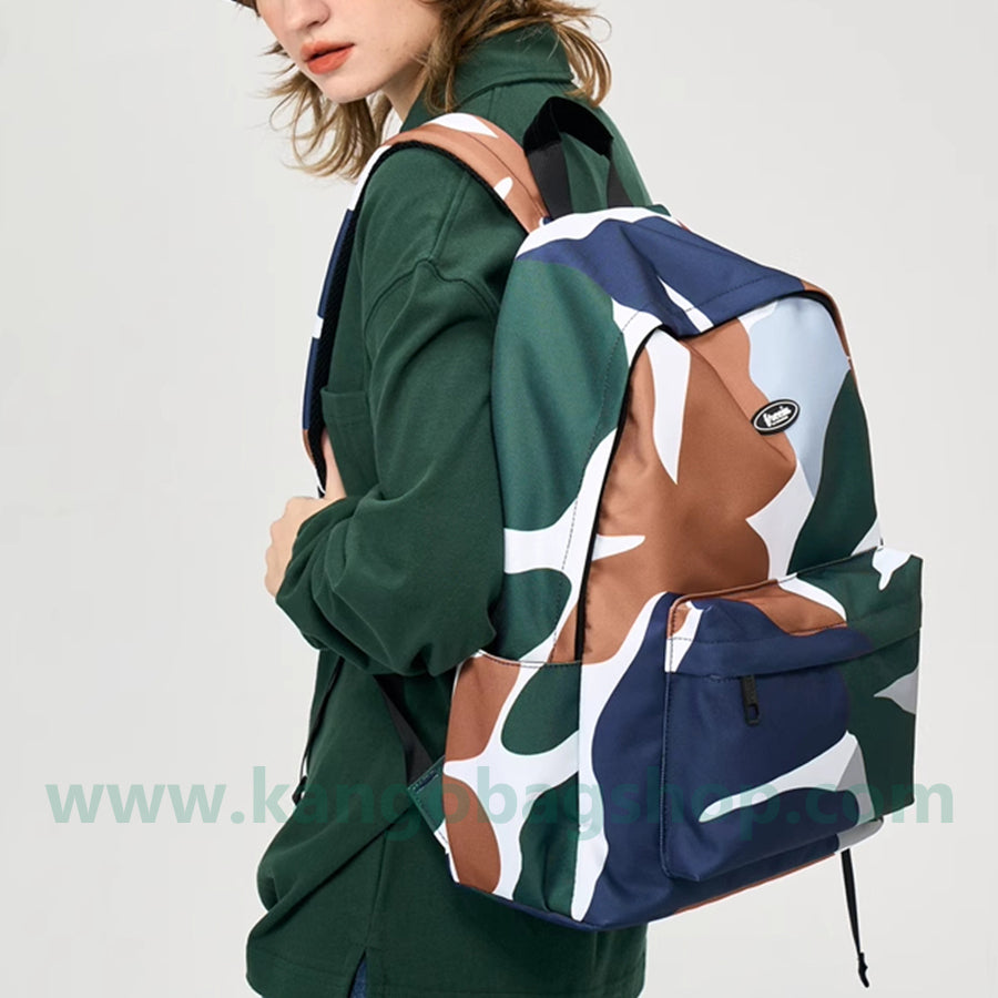 Original collage color printing backpack large-capacity leisure schoolbag for boys and girls large-capacity backpack