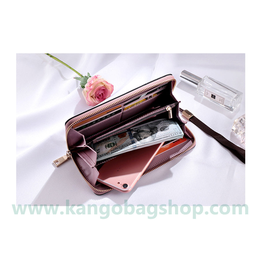 Hold a Lady Purse Long Korean version handbag solid color multi-function card bag mobile phone purse purse purse purse purse purse purse