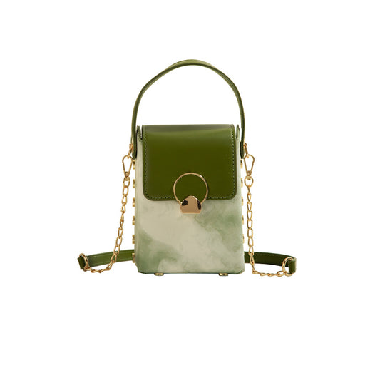 Small design hand halo-dyed bag women's new spring and summer fashion straddle single-shouldered oblique mobile phone bag