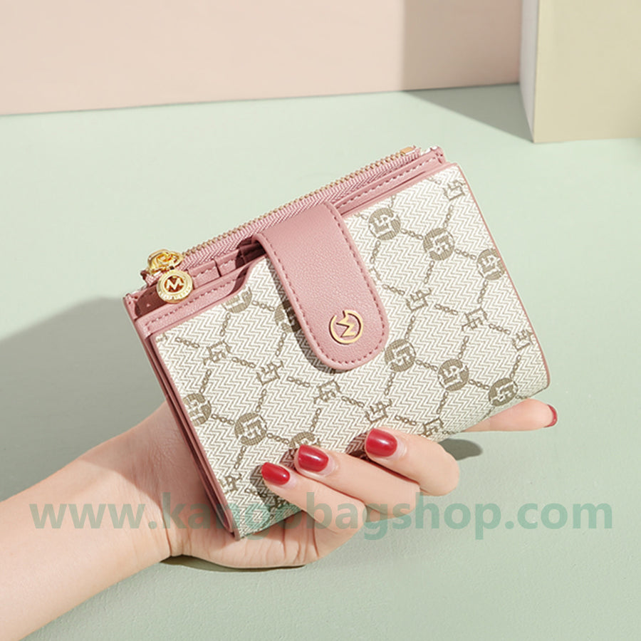 Purse Lady New Fashion Small Pocket Purse small old flower niche design multi-card position card bag