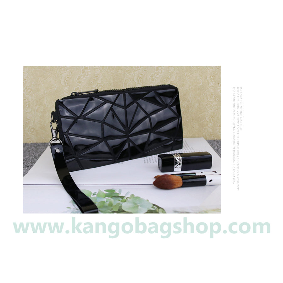 New rhombus bag geometric travel cosmetic bag lovely simple small Korean portable lipstick bag hand bag