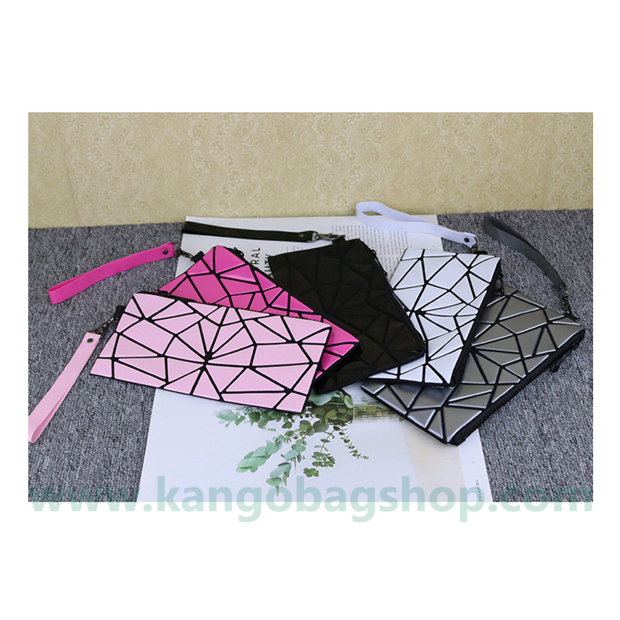 New rhombus bag geometric travel cosmetic bag lovely simple small Korean portable lipstick bag hand bag