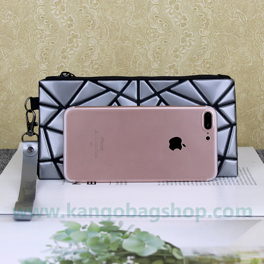 New rhombus bag geometric travel cosmetic bag lovely simple small Korean portable lipstick bag hand bag