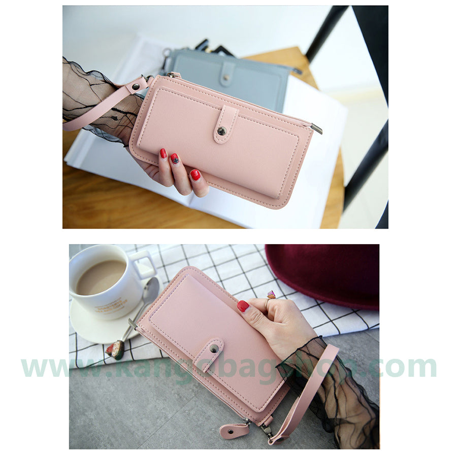 The female section student Harajuku simple small fresh ultra-thin change bit multi-functional mobile phone wallet