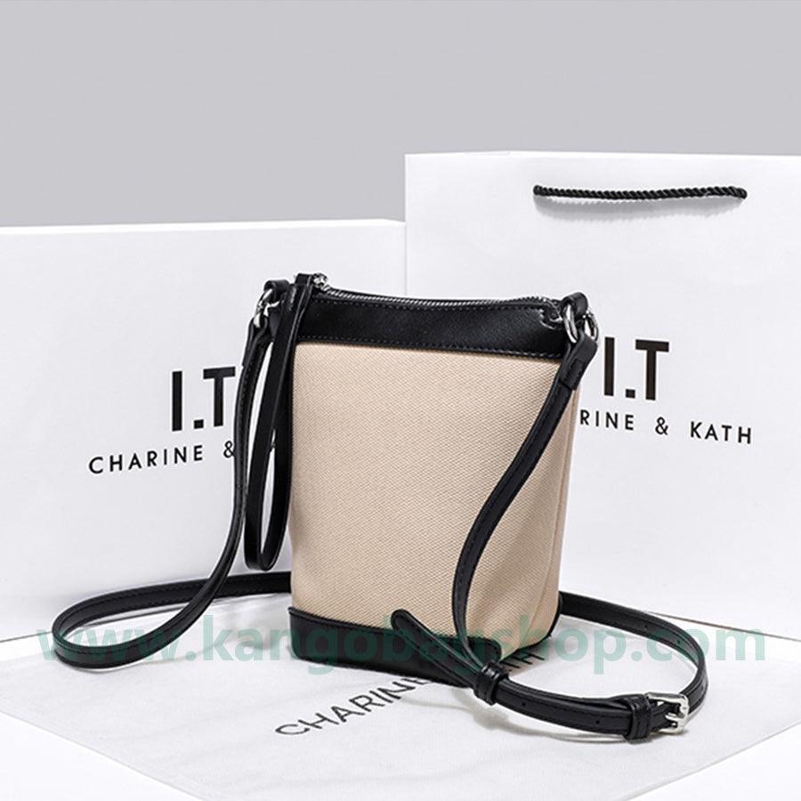 Korean department of high-end sense of multi-tie small bucket bag women's new fashionable one-shoulder messenger bag color bump mobile phone bag