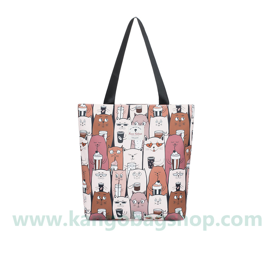 Eco-friendly shopping bags cute cat handbag shoulder bag woman bag