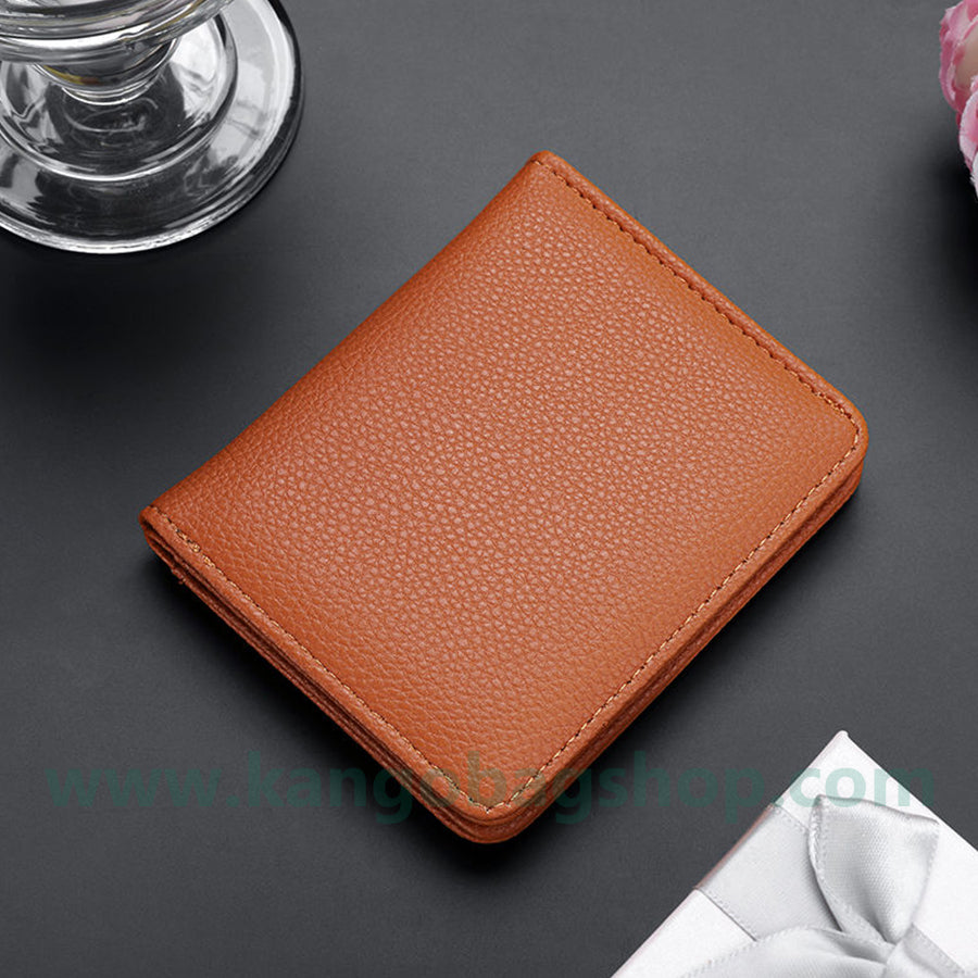 Simple wallet man ultra-thin short wallet card bag one soft wallet thin multi-card position wallet students