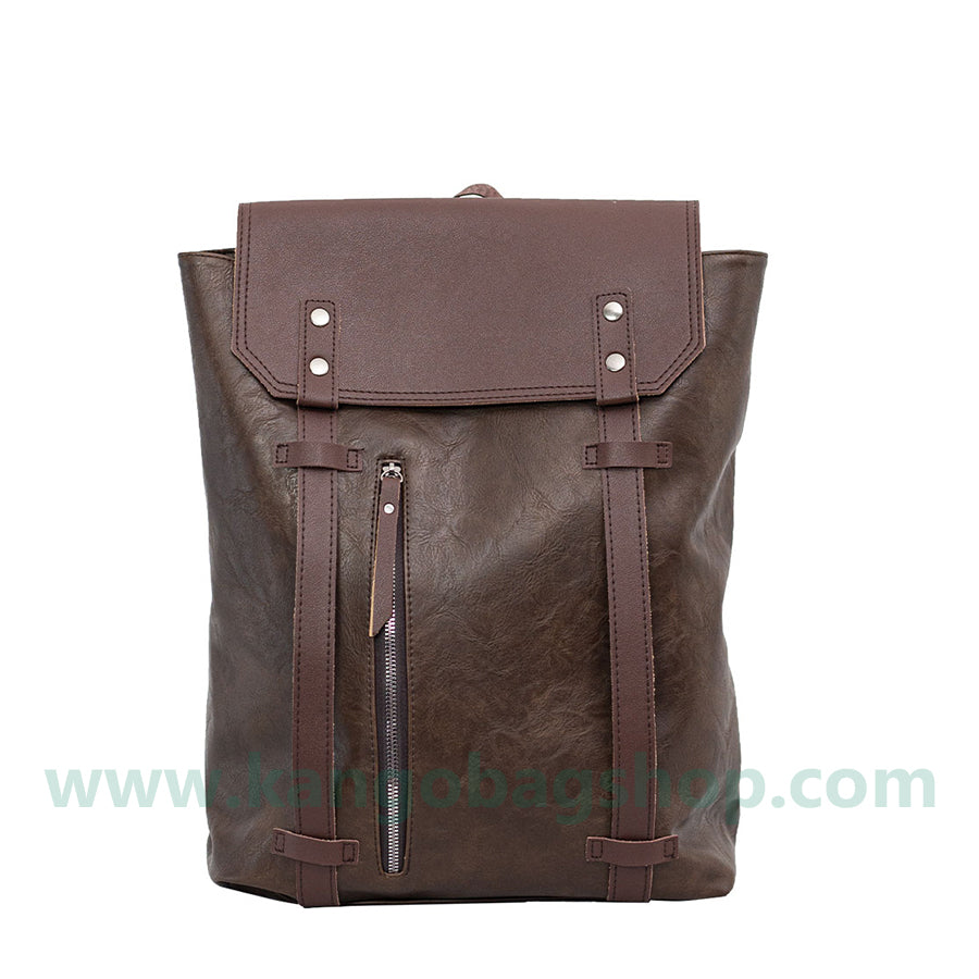 Backpack lovers style high-capacity backpack backpack satchel solid color leather bag