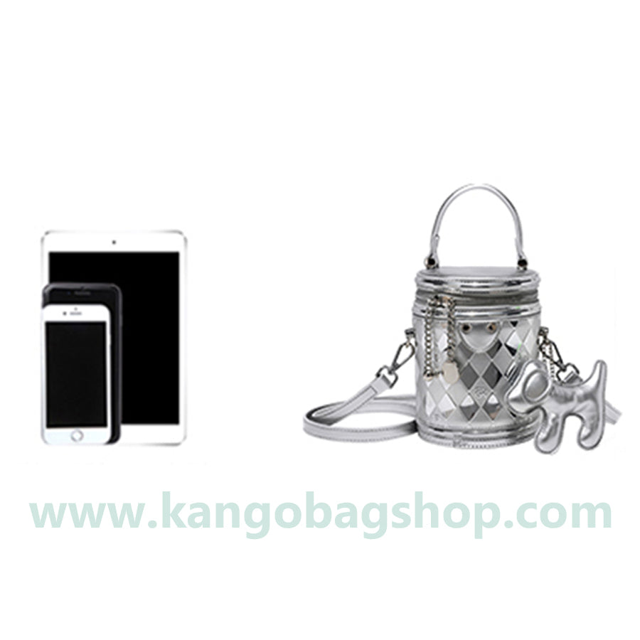 Summer new silver get rich bucket bag senior feeling light luxury handbag shoulder bag