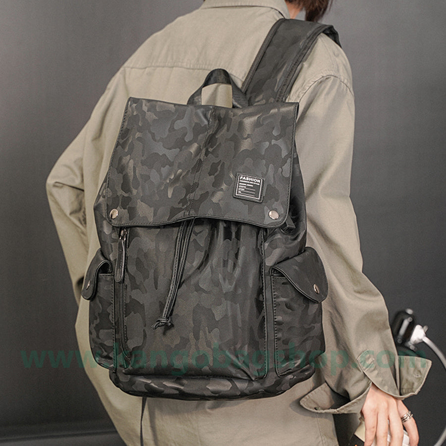 Trend backpack men's leisure waterproof travel bag computer backpack senior high school junior high school college students' schoolbag men's bag