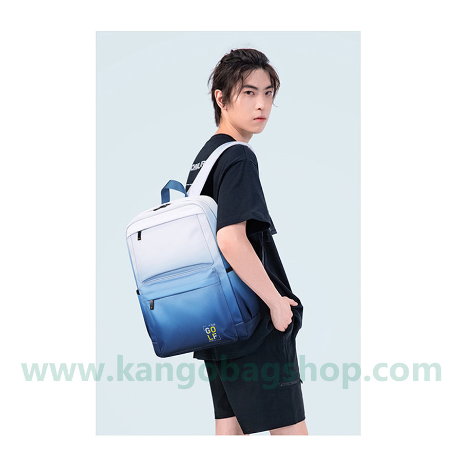 The new backpack male backpack computer bag high school students backpack large volume gradient bag