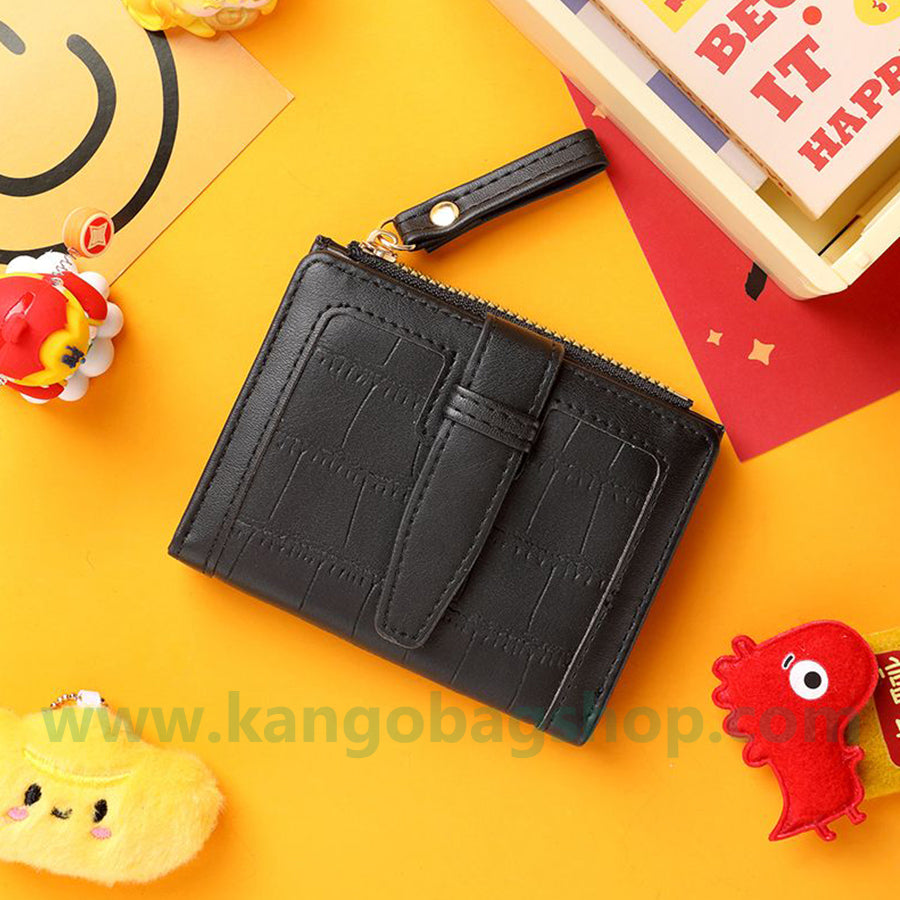 High men's wallet men's short money clip multi-functional Korean version of men's and women's wallet card bag zipper stone wallet woman