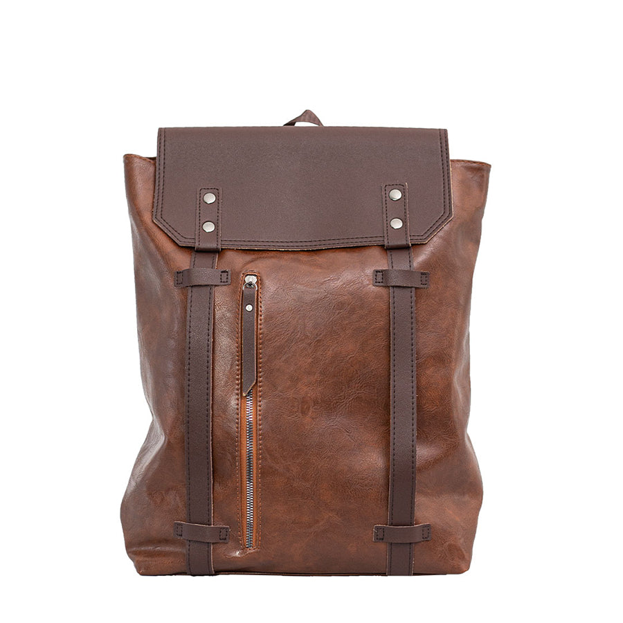 Backpack lovers style high-capacity backpack backpack satchel solid color leather bag