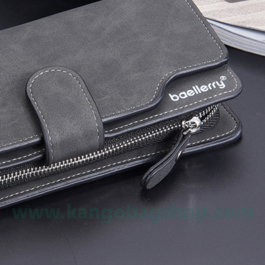 New card wallet wallet two-in-one men's high-grade soft frosted leather wallet men's trendy brand wallet handbag