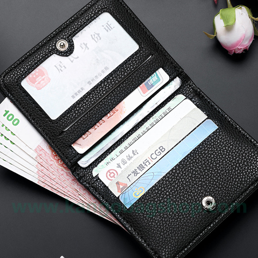 Simple wallet man ultra-thin short wallet card bag one soft wallet thin multi-card position wallet students