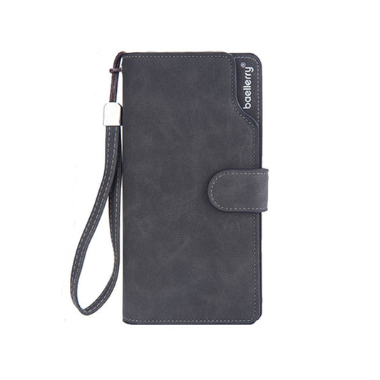 New card wallet wallet two-in-one men's high-grade soft frosted leather wallet men's trendy brand wallet handbag