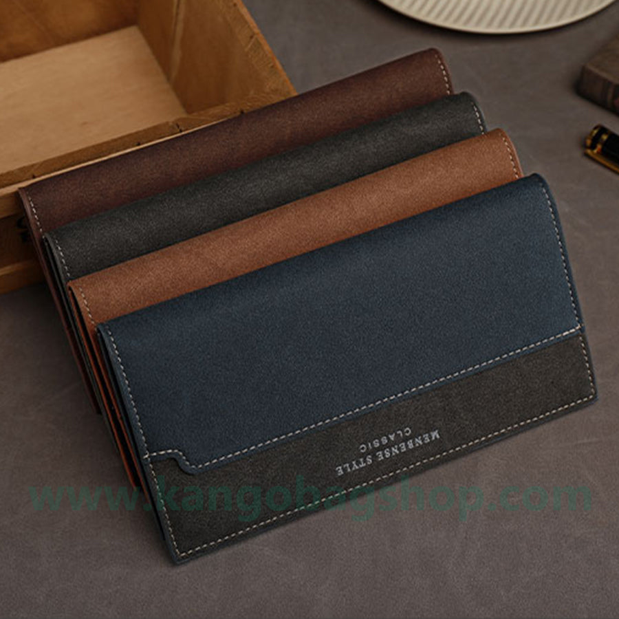 Men's wallets new long color multi-card table large-capacity casual men frosted tide wallet