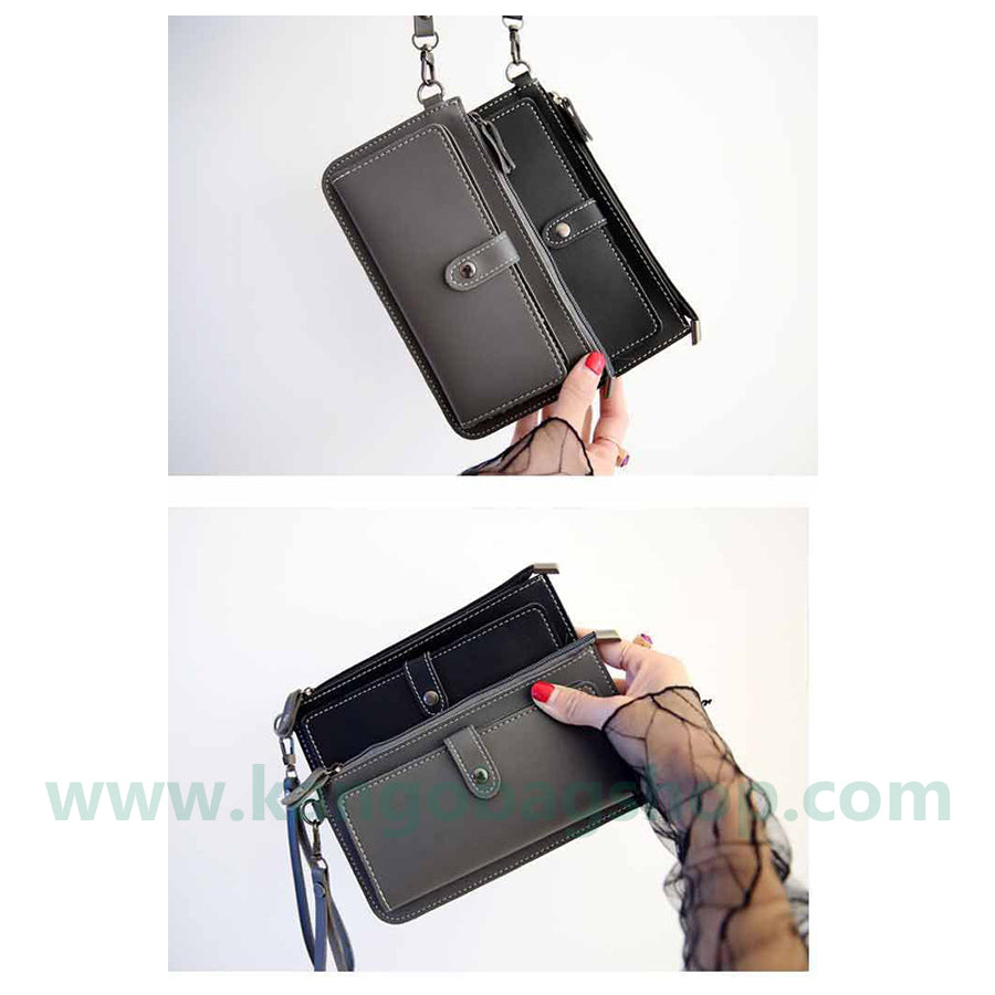 The female section student Harajuku simple small fresh ultra-thin change bit multi-functional mobile phone wallet