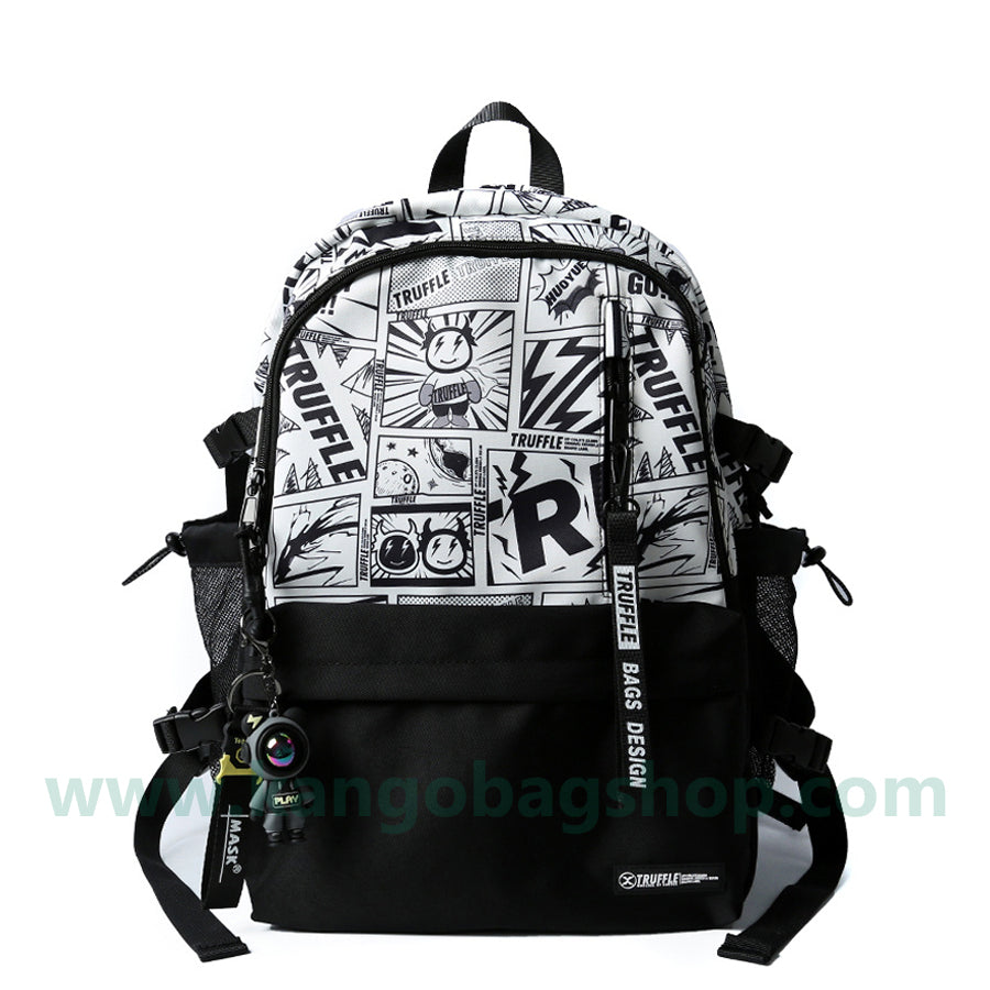 Truffle folk style casual backpack male junior female college high capacity computer travel backpack