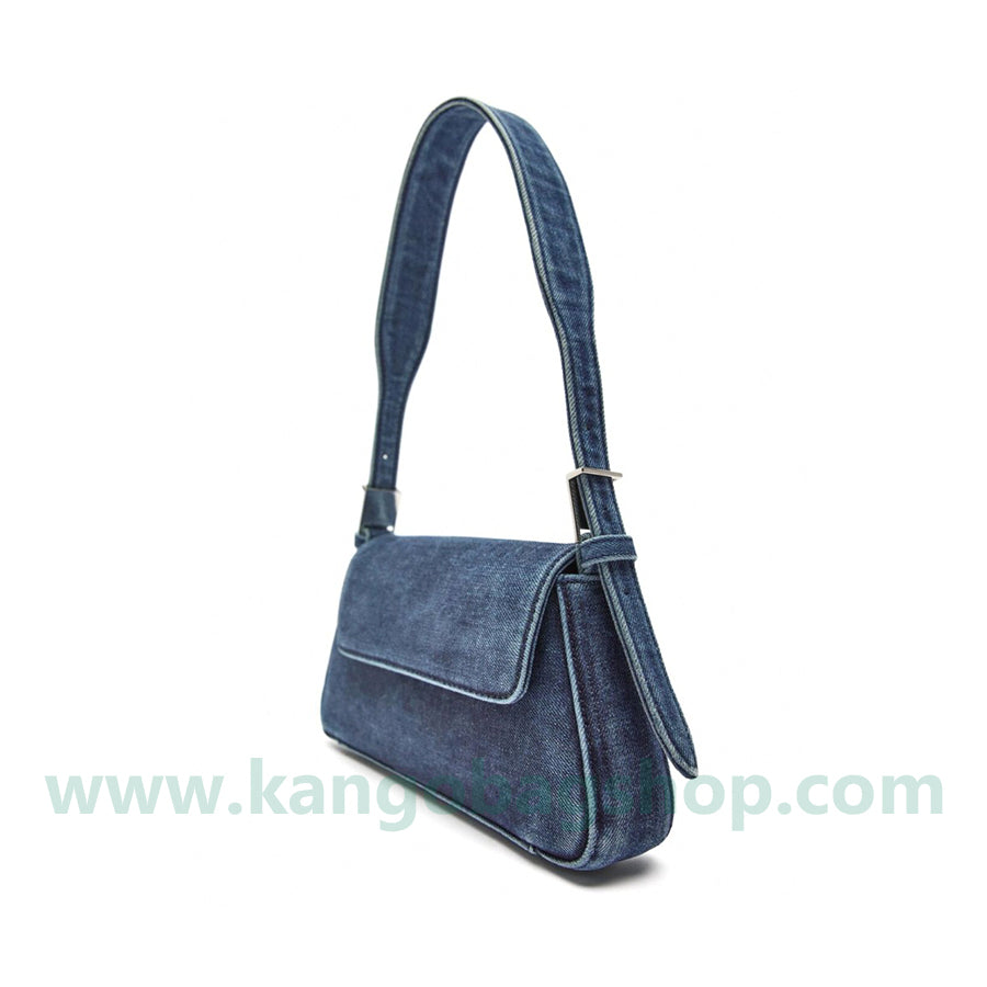 Jean armpit bag spring new fashion simple handbag blue flip-top Jean shoulder bag