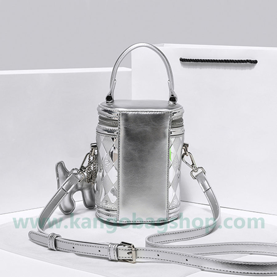 Summer new silver get rich bucket bag senior feeling light luxury handbag shoulder bag