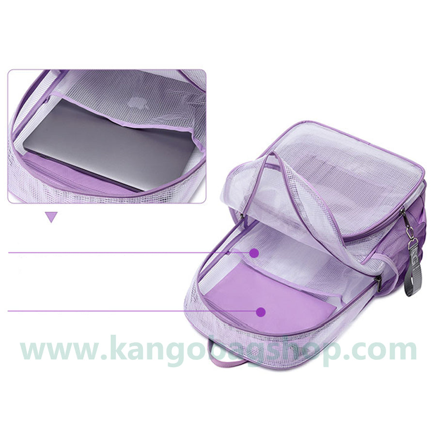 Large-capacity PVC transparent for male and female junior backpack for college backpack floating board bag