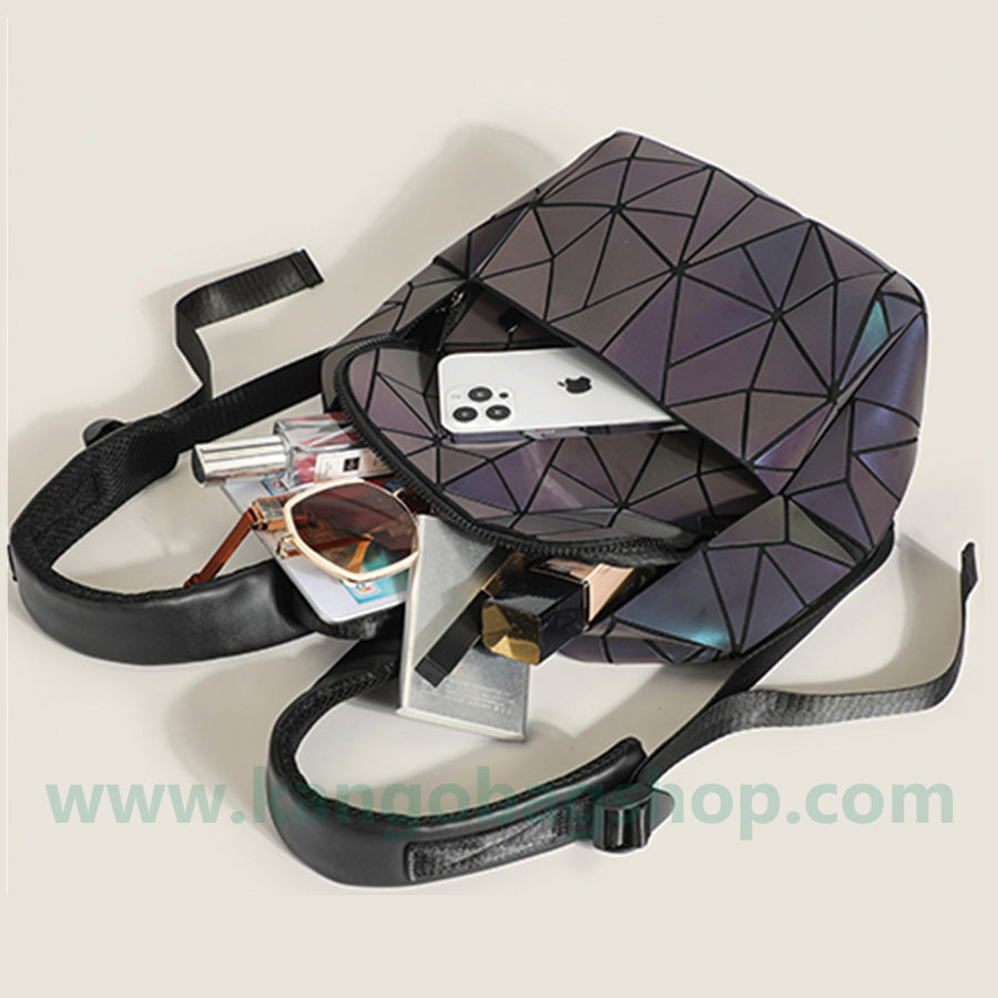 Geometric diamond bag spring and summer new backpack laser bag trend backpack