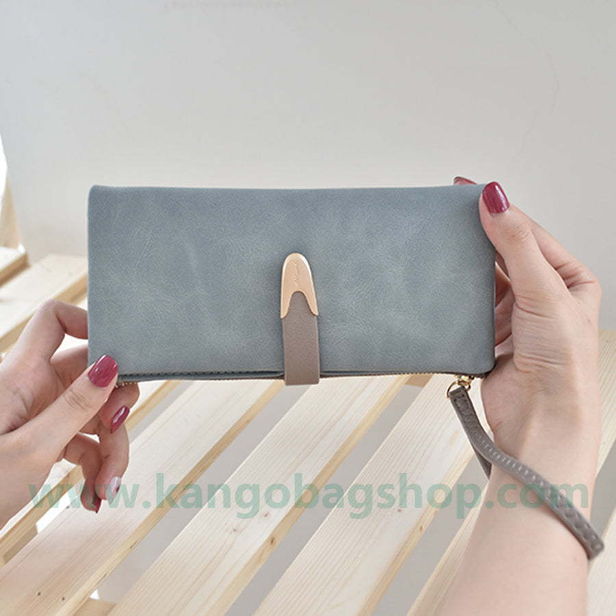 Purse long style new fashion student Korean version of cute fashion personality simple zipper wallet