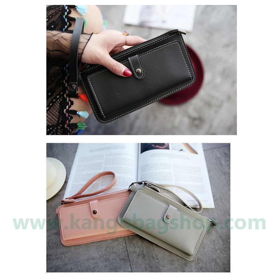 The female section student Harajuku simple small fresh ultra-thin change bit multi-functional mobile phone wallet