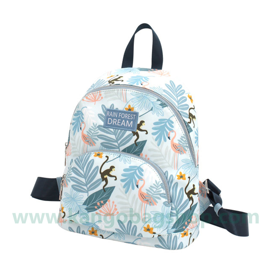 Printed woman portable travel bag fashion nylon backpack woman