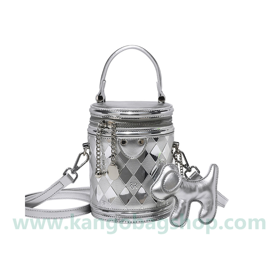 Summer new silver get rich bucket bag senior feeling light luxury handbag shoulder bag