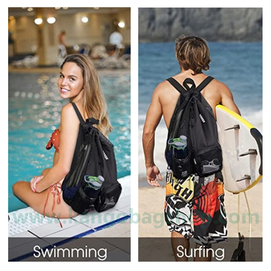 Net net swimming bag net net net net hand bag bag beach bath bag fitness travel backpack large capacity