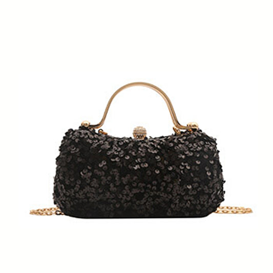 Summer pick-up bag ladies new sequins hand-held dinner bag handbag clip-on bag