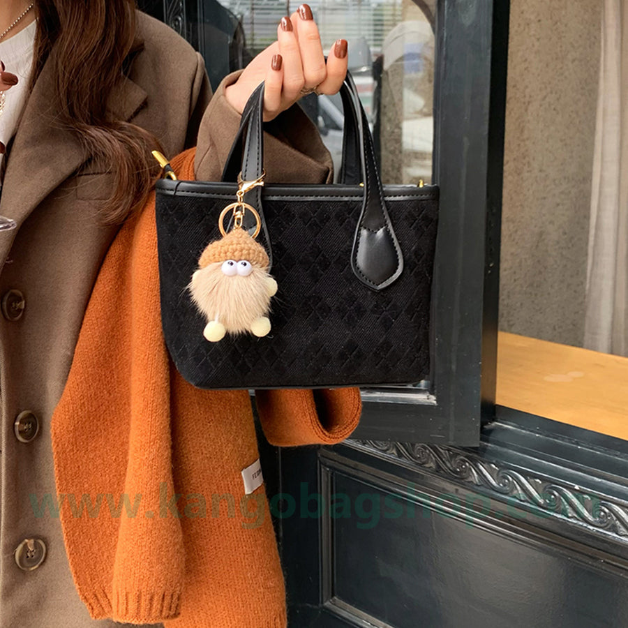 Delicate handbag with autumn and winter new high-grade texture small cross-shoulder Korean department bucket bag woman