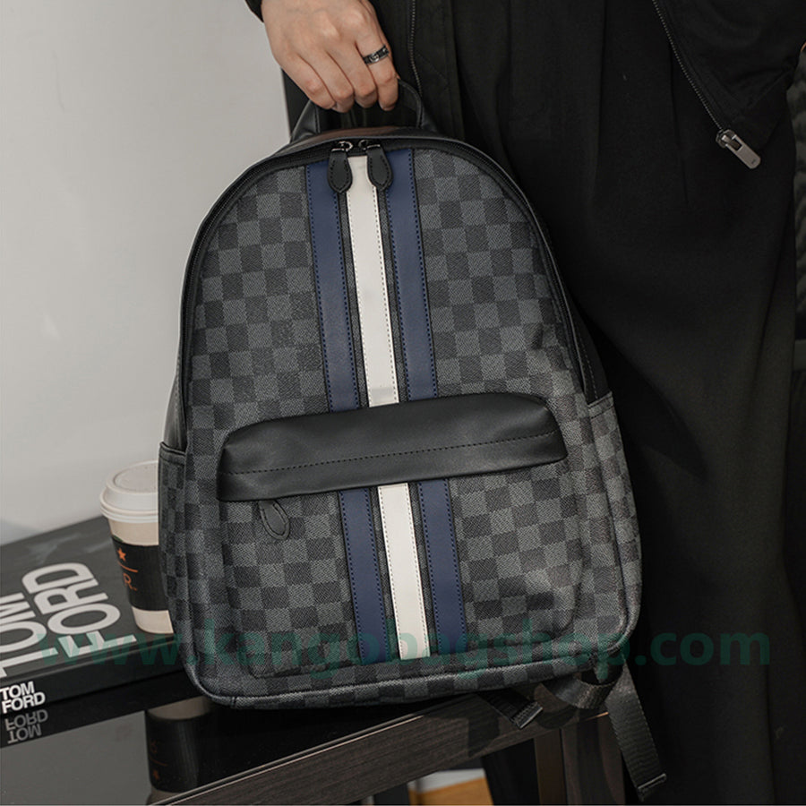 Backpack men's bag new trend backpack business casual leather computer bag Europe and the United States fashion schoolbag