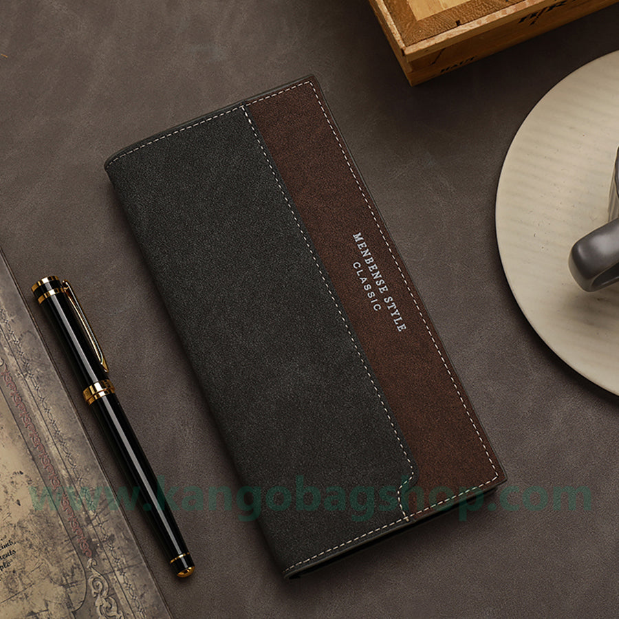 Men's wallets new long color multi-card table large-capacity casual men frosted tide wallet