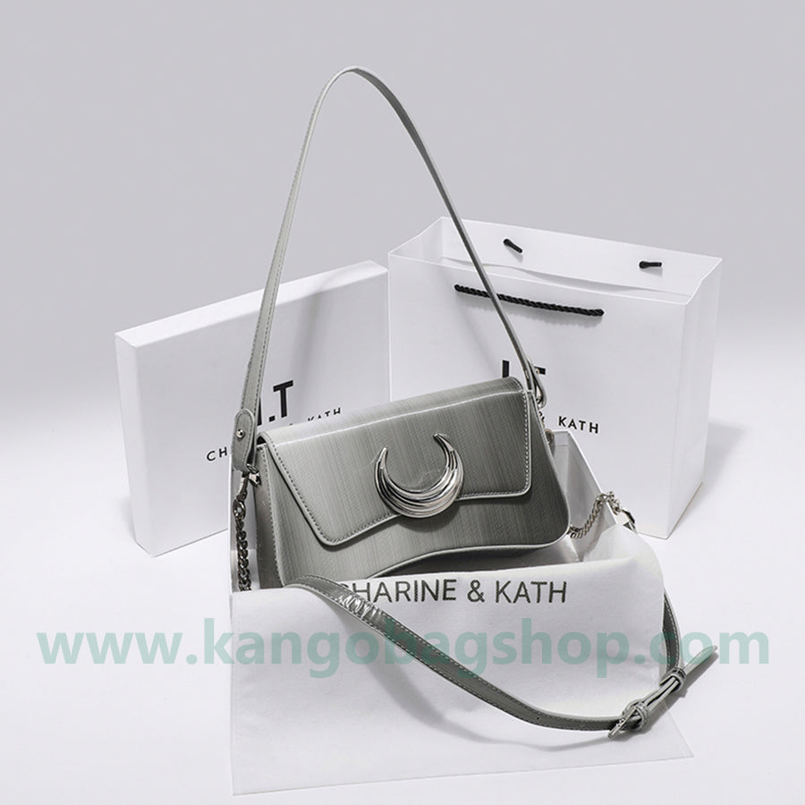 Small Design Magic Moon silver armpit bag women's new high-grade chain gradient shoulder bag messenger bag