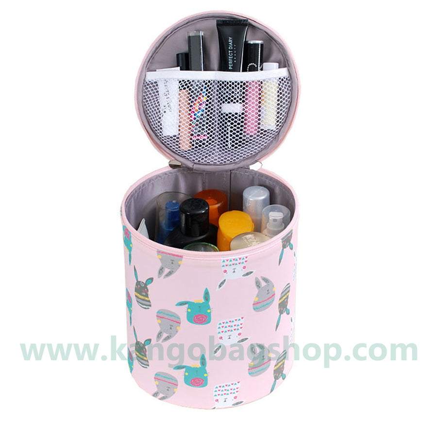 The new Korean version of water-washing cloth art waterproof skin care package large capacity travel multi-function high cylinder cosmetic case