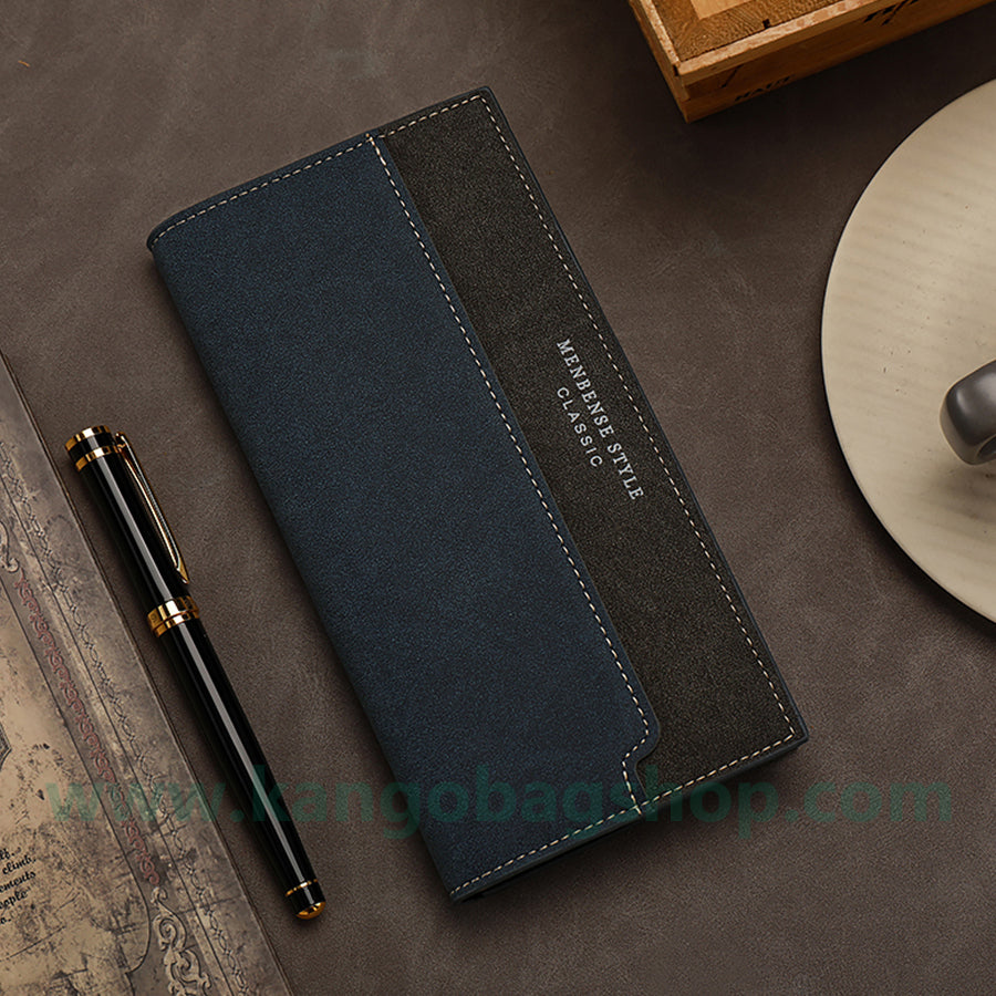 Men's wallets new long color multi-card table large-capacity casual men frosted tide wallet