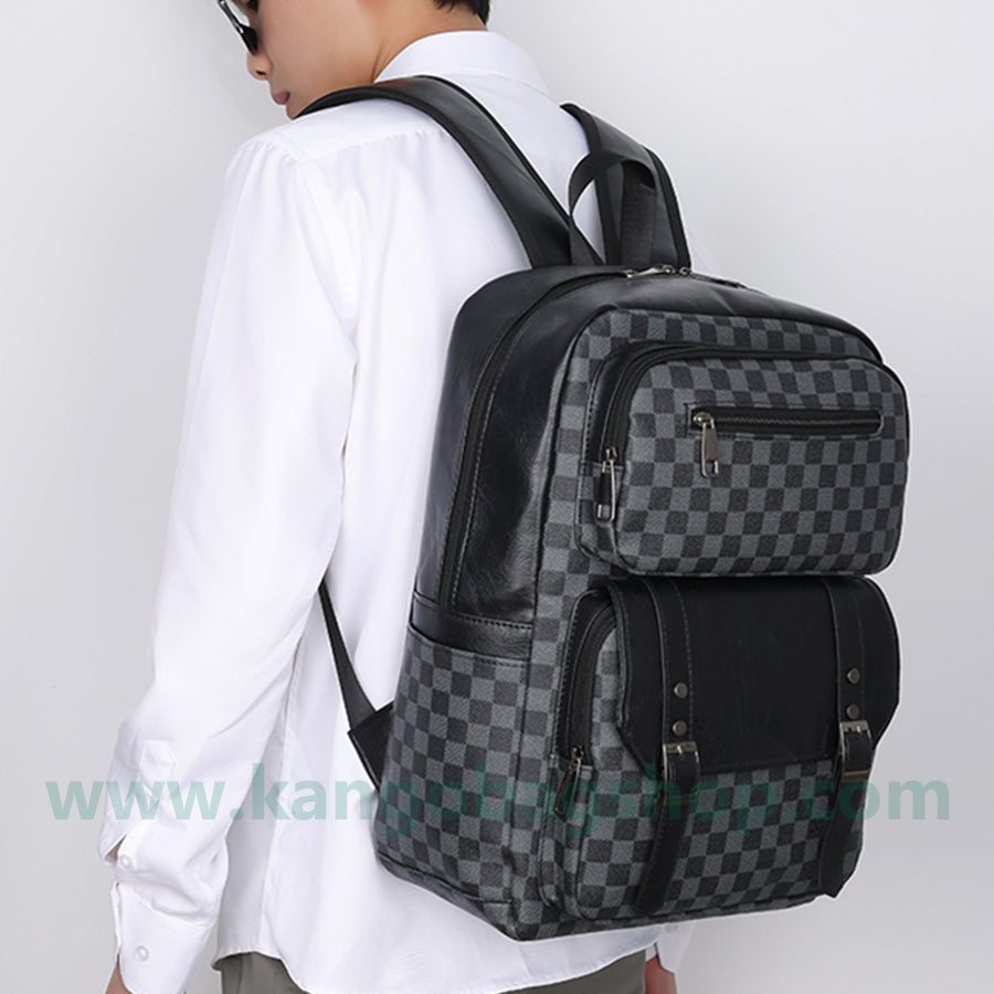 Male big capacity simple male travel computer backpack fashion high school student schoolbag