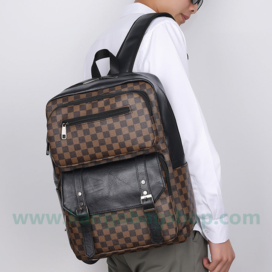 Male big capacity simple male travel computer backpack fashion high school student schoolbag