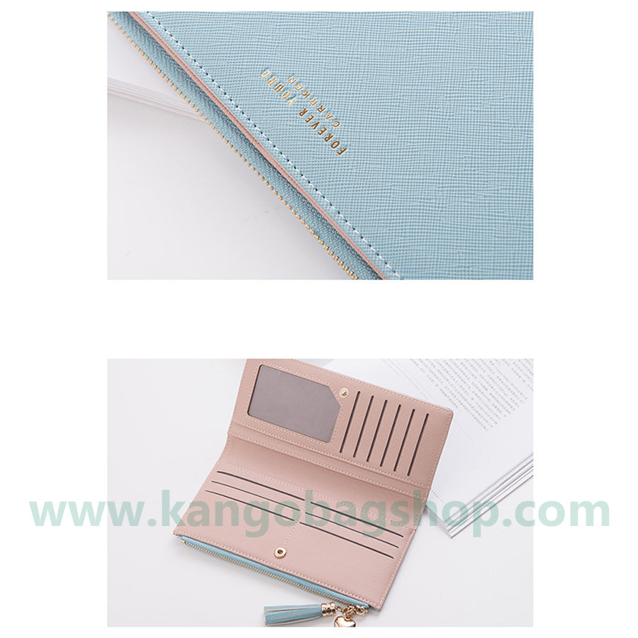 Purse woman new Korean version of the fashionable purse card bag one bag zipper change purse