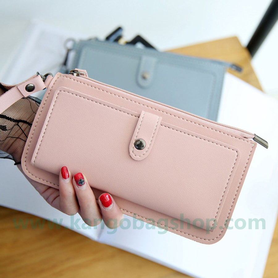 The female section student Harajuku simple small fresh ultra-thin change bit multi-functional mobile phone wallet