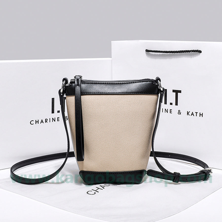 Korean department of high-end sense of multi-tie small bucket bag women's new fashionable one-shoulder messenger bag color bump mobile phone bag